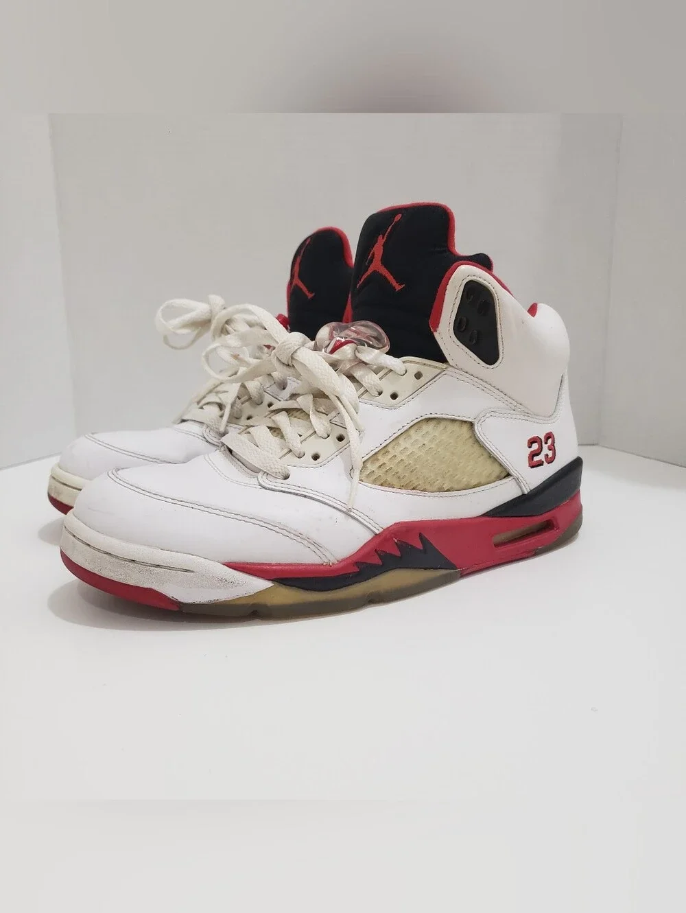 Nike Air Jordan 5 Retro Fire Red Black Tongue 2013 Men’s Size 8 136027-120